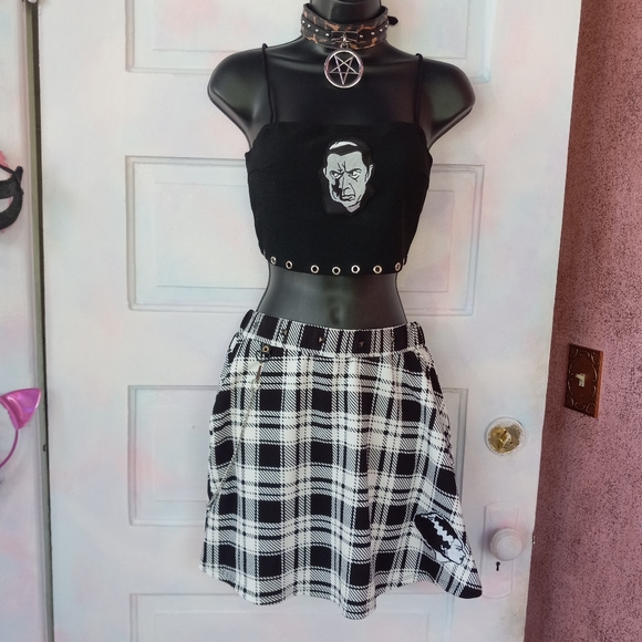 ❣️Rage Mosh 'Fit! Custom outfit w reversible skirt! Classic horror! PRICE FIRM! - Picture 4 of 8